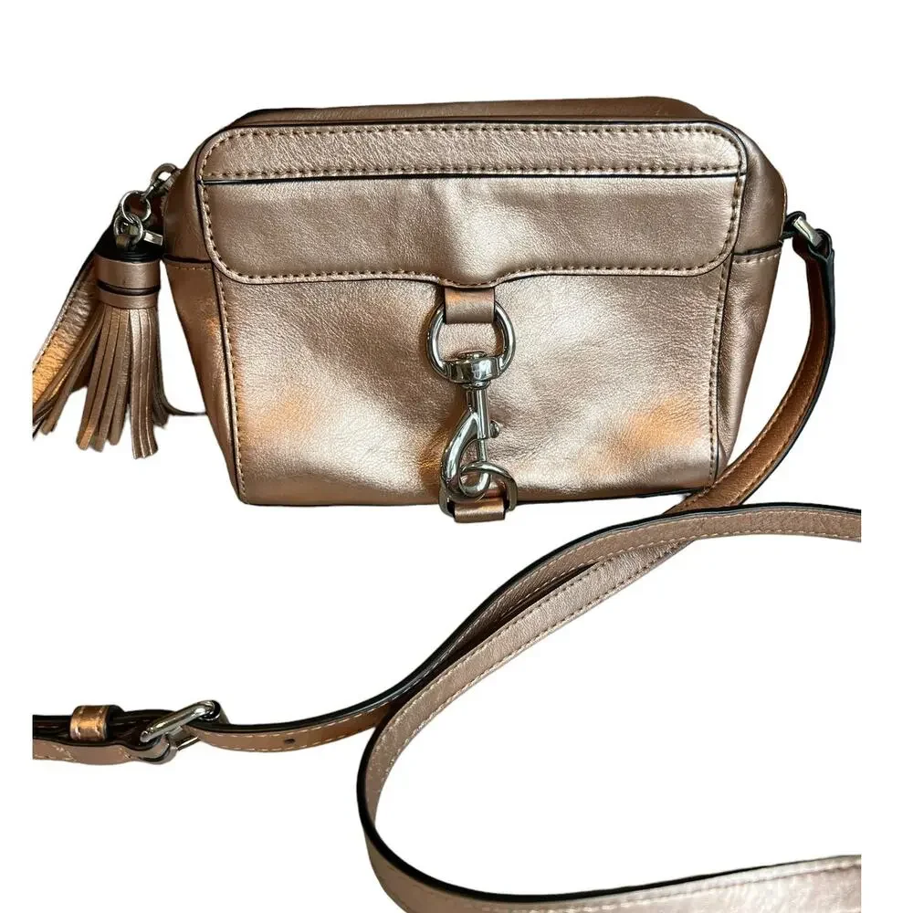 Rebecca Minkoff MAB Camera Bag Metallic Rose Gold